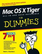 Cover of: Mac OS X Tiger All-in-One Desk Reference For Dummies by Mark L. Chambers