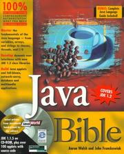 Cover of: Java Bible by Aaron E. Walsh