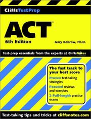 Cover of: Cliffstestprep Act by Jerry Bobrow, William A. Covino, David A. Kay, Harold Nathan