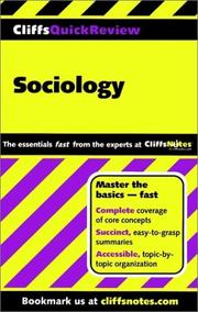 Cover of: Sociology (Cliffs Quick Review)