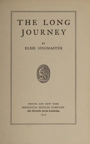 Cover of: The long journey: by Elsie Singmaster.