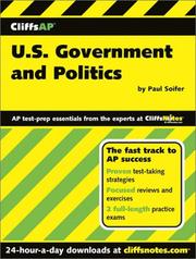 Cover of: CliffsAP U.S. government and politics
