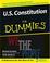Cover of: U.S. Constitution For Dummies® (For Dummies (Lifestyles Paperback))