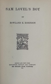Cover of: Sam Lovel's boy by Rowland Evans Robinson