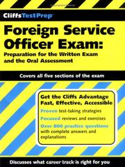 Cover of: CliffsTestPrep foreign service officer exam