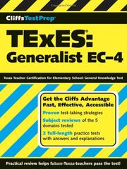 Cover of: CliffsTestPrep TExES: generalist EC-4