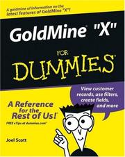 GoldMine 8 For Dummies (For Dummies (Computer/Tech)) cover