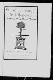 Cover of: Summer songs in idlenesse by Katherine H. McDonald Jackson