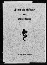 Cover of: From the balcony and other poems