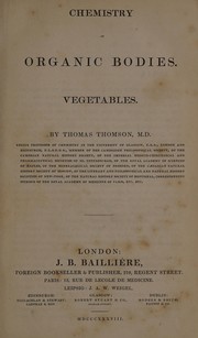 Cover of: Chemistry of organic bodies. Vegetables