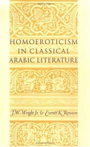 Homoeroticism in Classical Arabic Literature by Wright, J. W., Everett K. Rowson