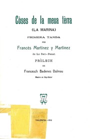 Cover of: Coses de la meua terra by Francisco Martínez y Martínez