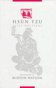 Cover of: Hsun Tzu | Burton Watson