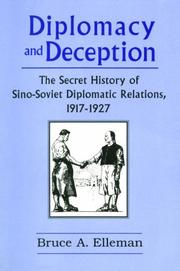 Cover of: Diplomacy and Deception by Bruce A. Elleman