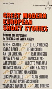 Cover of: Great Modern European Short Stories by Douglas Angus