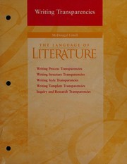 Cover of: Writing Transparencies and Copymasters by n/a