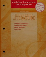 Cover of: Vocabulary Transparencies and Copymasters by 