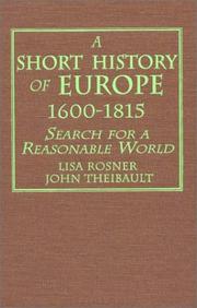 Cover of: A short history of Europe, 1600-1815: search for a reasonable world