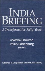 Cover of: India Briefing by Marshall M. Bouton, Philip Oldenburg