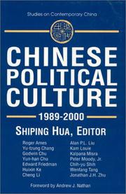 Cover of: Chinese Political Culture, 1989-2000 (Studies on Contemporary China) by 