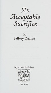 Cover of: Acceptable Sacrifice by Jeffery Deaver