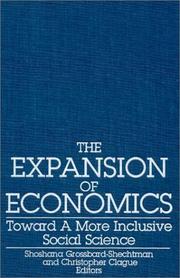 Cover of: The expansion of economics: toward a more inclusive social science