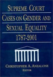 Cover of: Supreme Court cases on gender and sexual equality, 1787-2001