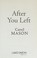 Cover of: After You Left