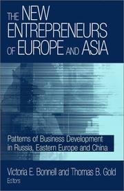 Cover of: The New Entrepreneurs of Europe and Asia: Patterns of Business Development in Russia, Eastern Europe, and China
