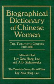 Cover of: Biographical Dictionary of Chinese Women by Lily Xiao Hong Lee