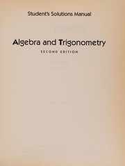 Cover of: Algebra and Trigonometry by Marvin Bittinger
