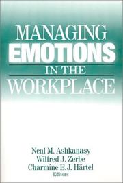Cover of: Managing Emotions in the Workplace by 