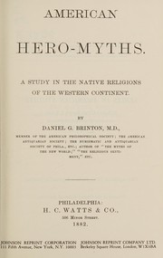 Cover of: American Hero Myths