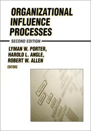 Cover of: Organizational Influence Processes | 