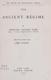 Cover of: The Ancient Regime