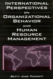 Cover of: International Perspectives on Organizational Behavior and Human Resource Management