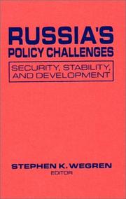 Russia's Policy Challenges by Stephen K. Wegren