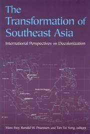 Cover of: The Transformation of Southeast Asia: International Perspectives on Decolonization