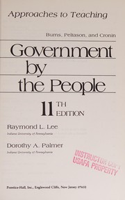 Cover of: Approaches to teaching Government by the people, 11th ed