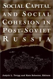 Cover of: Social Capital and Social Cohesion in Post-Soviet Russia