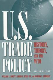 Cover of: U.S. Trade Policy: History, Theory and the Wto