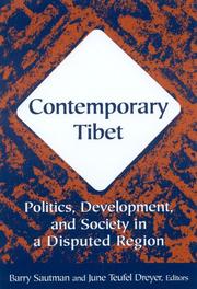 Cover of: Contemporary Tibet by Barry Sautman, June Teufel Dreyer