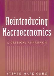 Cover of: Reintroducing Macroeconomics: A Critical Approach