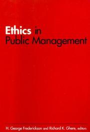 Cover of: Ethics in Public Management