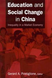 Cover of: Education and social change in China by edited by Gerard A. Postiglione.