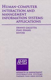 Cover of: Human-computer Interaction and Management Information Systems by 