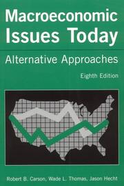 Cover of: Macroeconomic Issues Today | Robert B. Carson