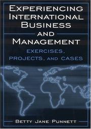 Cover of: Experiencing international business and management by Betty Jane Punnett, Betty Jane Punnett