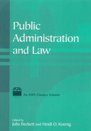 Public administration and law by Julia Beckett