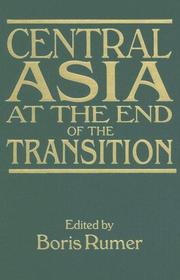 Cover of: Central Asia at the end of the transition